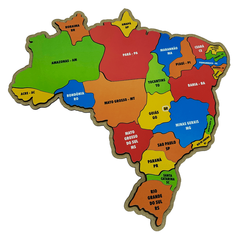 Quebra-Cabeça Mapa do Brasil - Brinquedo Educativo