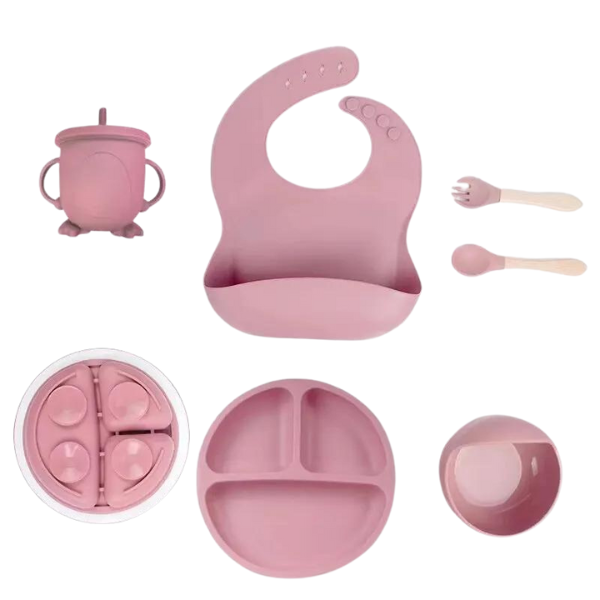 Conjunto de refeição Para Seu Bebê - 6 Pcs de silicone