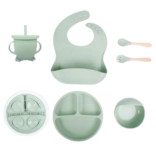 Conjunto de refeição Para Seu Bebê - 6 Pcs de silicone