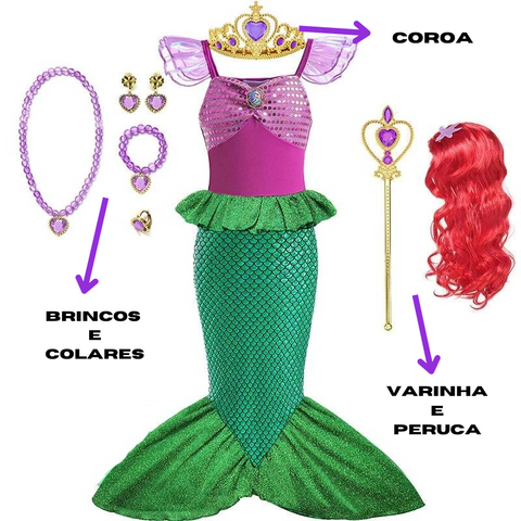 Fantasia Infantil Sereia Ariel