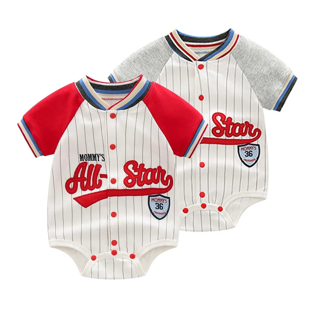 Body All-Star Baseball Bebê - Conforto e Estilo para Pequenos Campeões