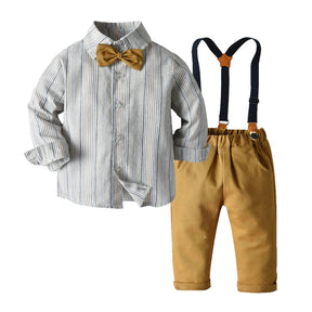 Conjunto Infantil Com Suspensório Vintage